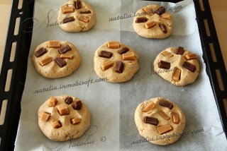 арахисовое печенье с ирисками