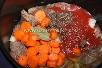 Beef casserole в мультиварке Moulinex cook4me