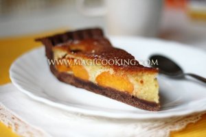 Шоколадный тарт с абрикосами и франжипаном