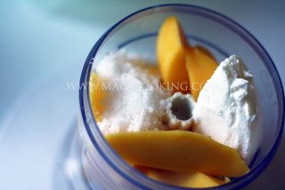 Фруктовое мороженое из манго