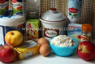 Немецкий яблочный торт с кремом