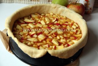 Немецкий яблочный торт с кремом