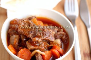 Beef casserole в мультиварке Moulinex cook4me