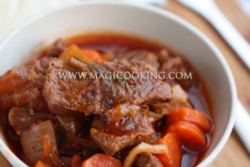 Beef casserole в мультиварке Moulinex cook4me