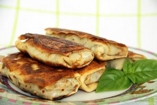 блины с мясом