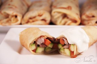 Блинчики с мясом