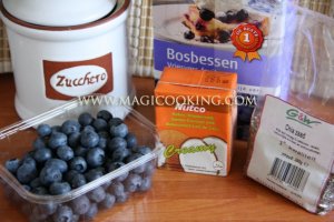 Голубично-кокосовый пудинг с семенами чиа