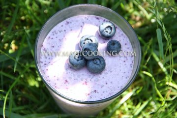 Голубично-кокосовый пудинг с семенами чиа