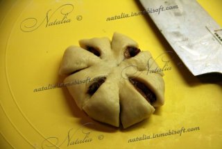 Булочки с ореховой и шоколадной пастой