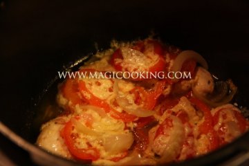 Куриная грудка под маринадом в в мультиварке Moulinex cook4me