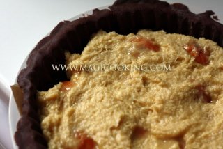 Шоколадный тарт с абрикосами и франжипаном