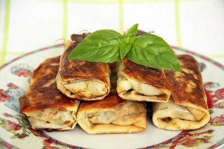 блины с мясом