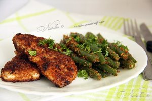 фасоль в чесночной панировке