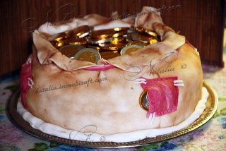 торт Мешок с деньгами