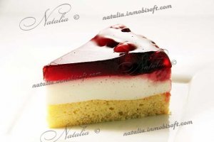 Торт творожный с черешней