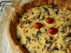 Быстрый киш с грибами и пореем