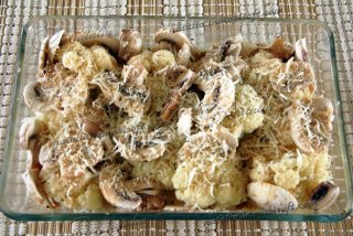 Цветная капуста с грибами