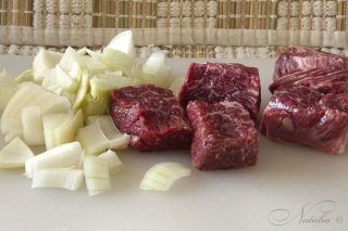 говядина с грибами