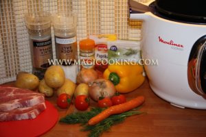 Венгерский гуляш в мультиварке Moulinex cook4me
