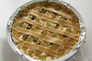 Кростата с творогом и вареньем