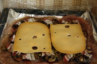 куриный рулет с грибами