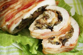 куриный рулет с грибами