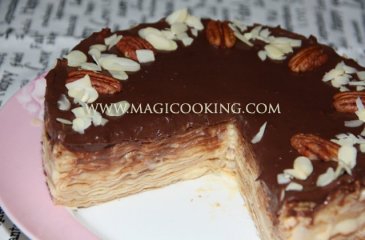 Блинный торт с заварным кремом