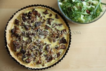 Пирог с лисичками