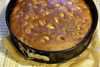 Пирог из рикотты с яблоками
