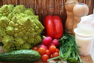 Салат с капустой Романеско