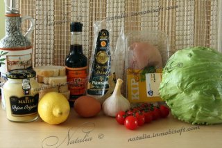 салат Цезарь