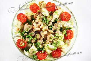 салат с артишоками и креветками