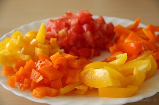 курица в перцах